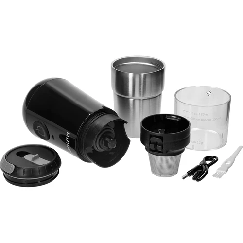 Kávéőrlő – elektromos, őrlőköves, kávékészítővel és bögrével - 6