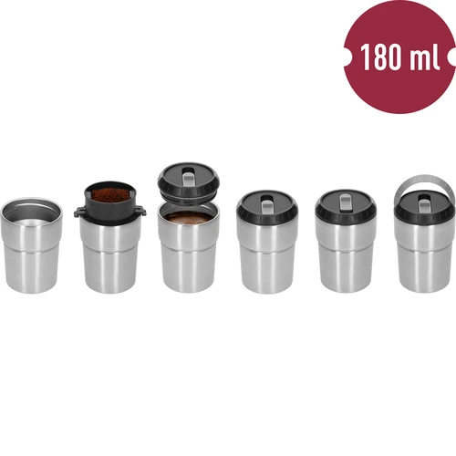 Kávéőrlő – elektromos, őrlőköves, kávékészítővel és bögrével - 9