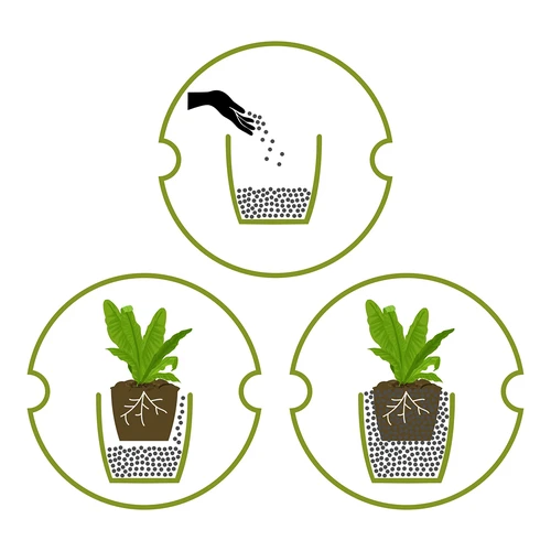 Keramizit cserepes növényekhez, kertészethez és üvegbe zárt minierdőkhöz, 10–20 mm, 4 l - 14