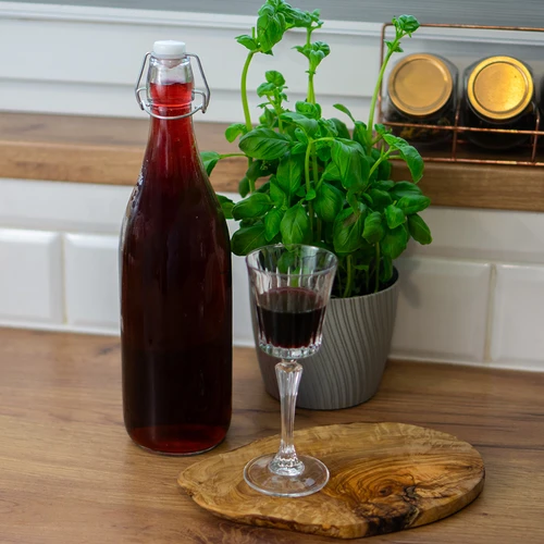 Kerek 1 l-es üvegpalack hermetikus csatos zárral - 3