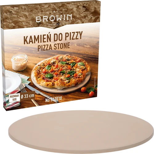 Kerek pizzasütőkő, kordieritból készült, 33 cm átmérőjű - 5