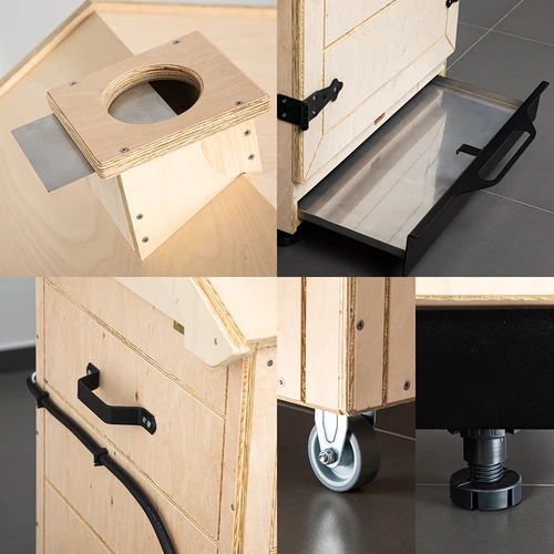 Keret nélküli dragON PLYWOOD NATURE füstölő, Wi-Fi-s vezérlővel, 200 L - 6