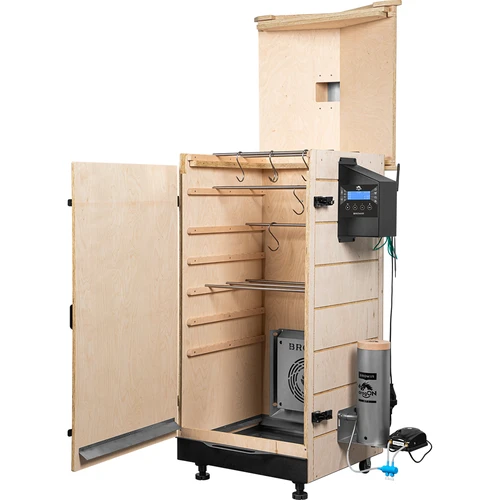 Keret nélküli dragON PLYWOOD NATURE füstölő, Wi-Fi-s vezérlővel, 200 L - 3
