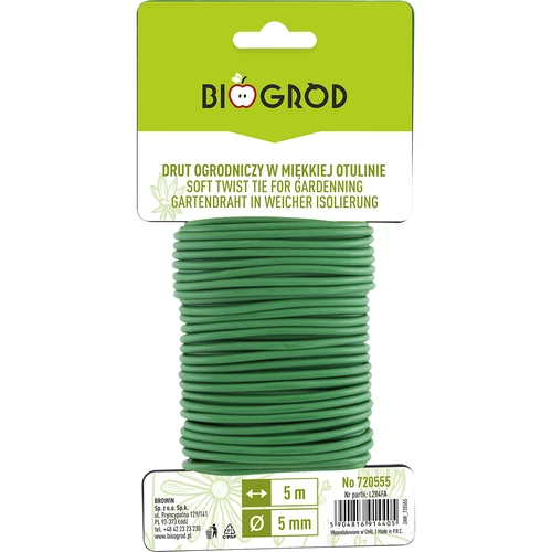 Kerti drót puha burkolattal 5m x 5mm