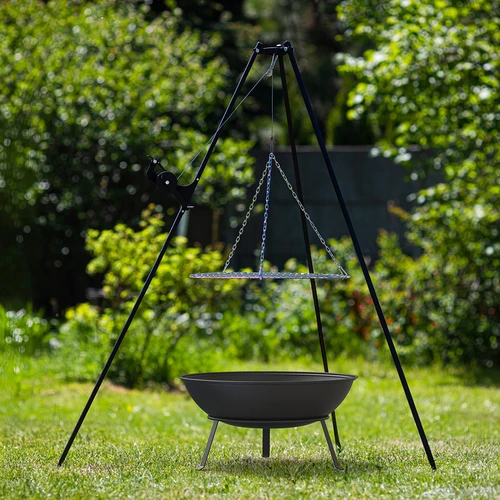 Kerti tűzrakó ráccsal, Ø55 cm, kerek, tál formájú - 10