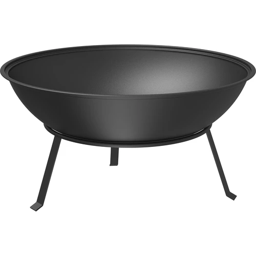 Kerti tűzrakóhely grillráccsal, Ø55 cm, kerek, tál