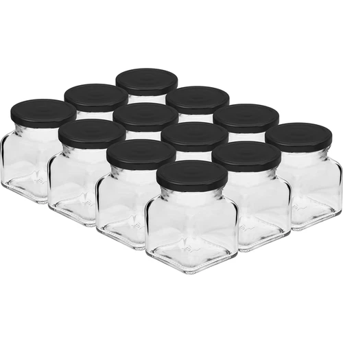 Készlet: 12 x 120 ml-es üveg + 30 db címke fűszerek feliratozásához - 2