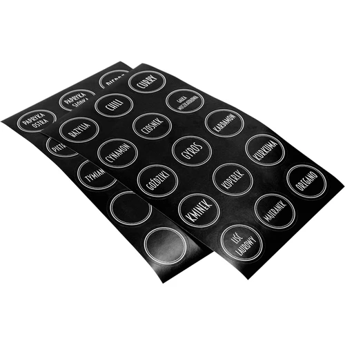 Készlet: 12 x 120 ml-es üveg + 30 db címke fűszerek feliratozásához - 6