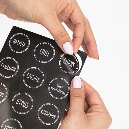 Készlet: 12 x 120 ml-es üveg + 30 db címke fűszerek feliratozásához - 11