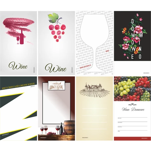 Készlet: parafadugók + címkék + zsugorkapszulák - 8 db - 3