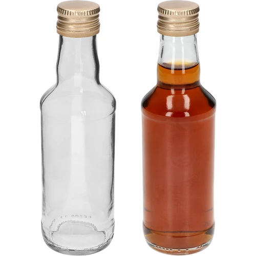 Monopolowa típusú palack 200 ml, arany színű csavarzárral (28 mm), 1 db - 3
