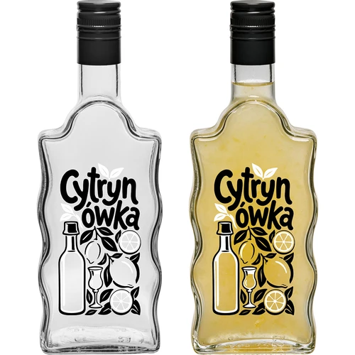 Klasztorna 500 ml-es üveg csavarzárral és „Cytrynówka” feliratos nyomattal, 1. minta - 3
