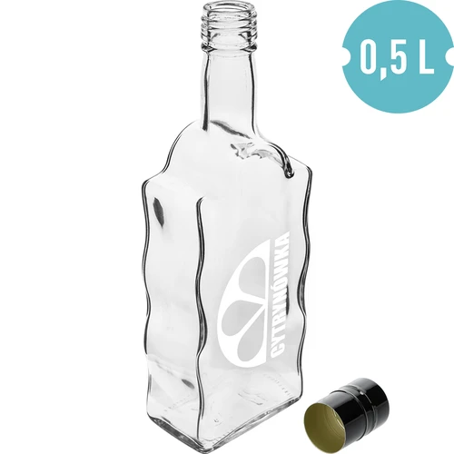 Klasztorna 500 ml-es üveg csavarzárral és „Cytrynówka” feliratú nyomattal – 2. minta - 2