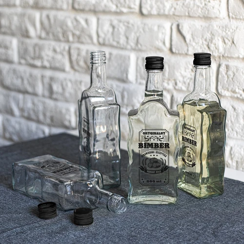 Klasztorna palack 500 ml, csavaros kupakkal, „Bimber” felirattal, 1 db - 6