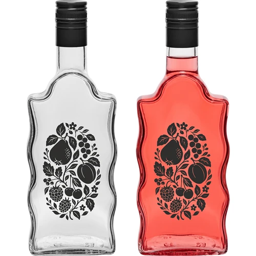 Klasztorna palack 500 ml, csavarzárral és „Gyümölcsök” nyomattal, 1-es minta - 3