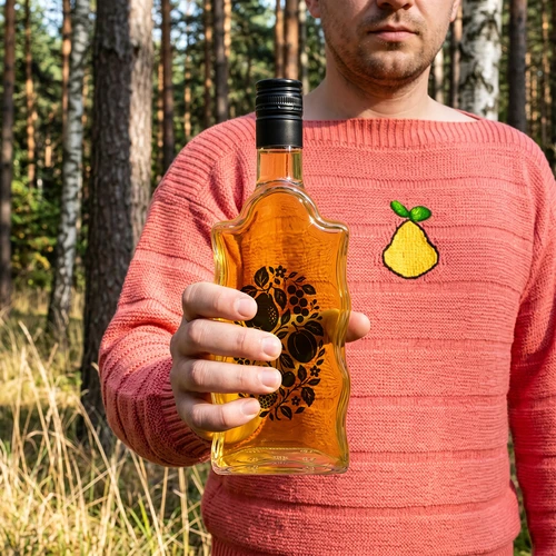 Klasztorna palack 500 ml, csavarzárral és „Gyümölcsök” nyomattal, 1-es minta - 8