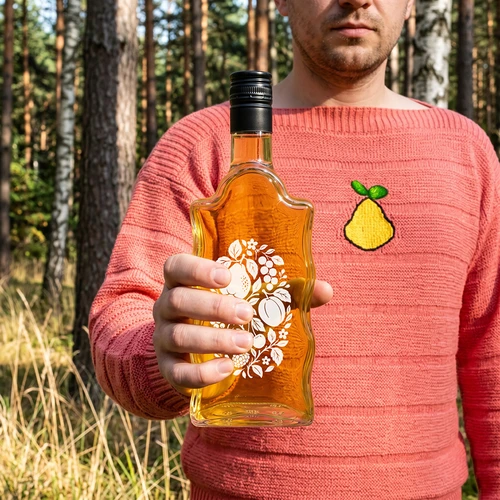 Klasztorna palack 500 ml, csavarzárral és „Gyümölcsök” nyomattal, 1-es minta - 8