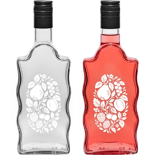 Klasztorna palack 500 ml, csavarzárral és „Gyümölcsök” nyomattal, 1-es minta - 3