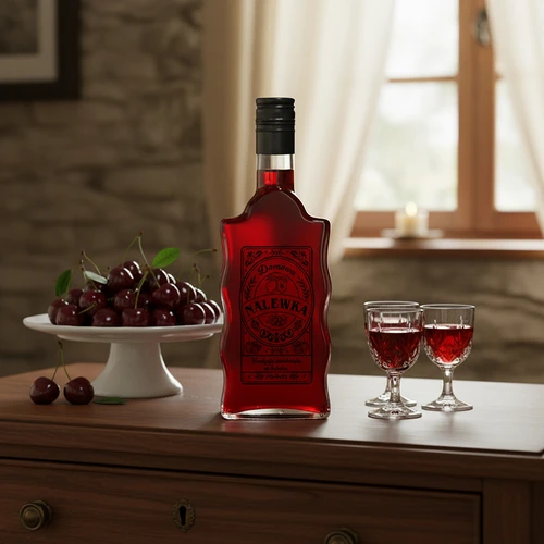 Klasztorna üveg 500 ml csavaros kupakkal, „Nalewka” felirattal, 1 db - 6