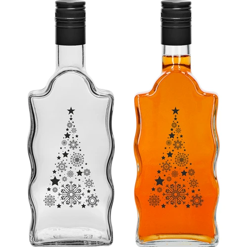 Klasztorna palack 500 ml csavaros kupakkal, „Karácsonyfa” nyomattal, 1 db - 2