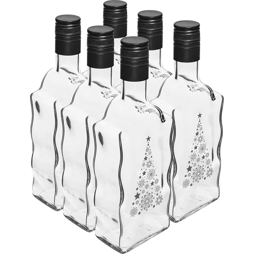 Klasztorna palack 500 ml csavaros kupakkal, „Karácsonyfa” nyomattal, 1 db - 4