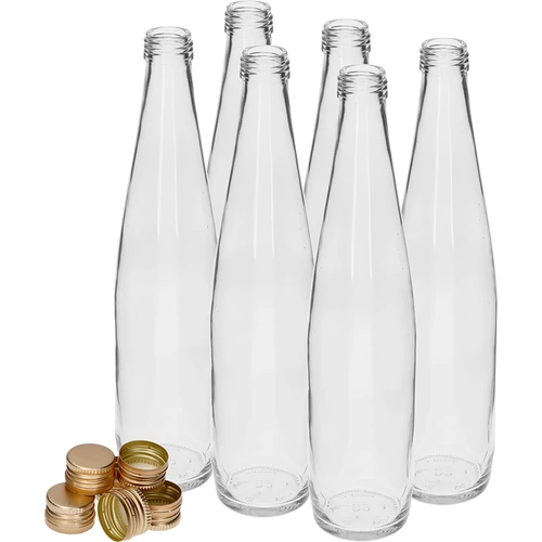 Klubowa palack 500 ml arany csavaros kupakkal, 6 darabos készlet - 2