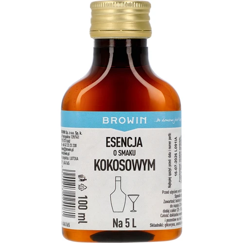 Kókusz ízű esszencia, 5 L-hez - 100 ml