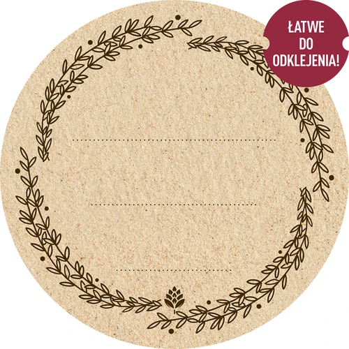 Kör alakú címkék Ø 66,5 mm csavaros tetőkre/befőttesüvegekre - 20 db