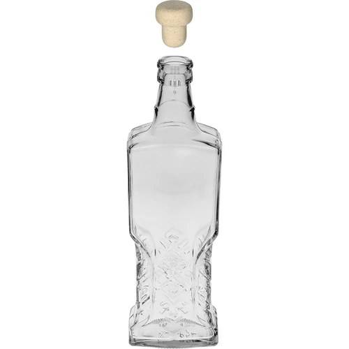 Kredences díszüveg 500 ml, parafadugóval - 2