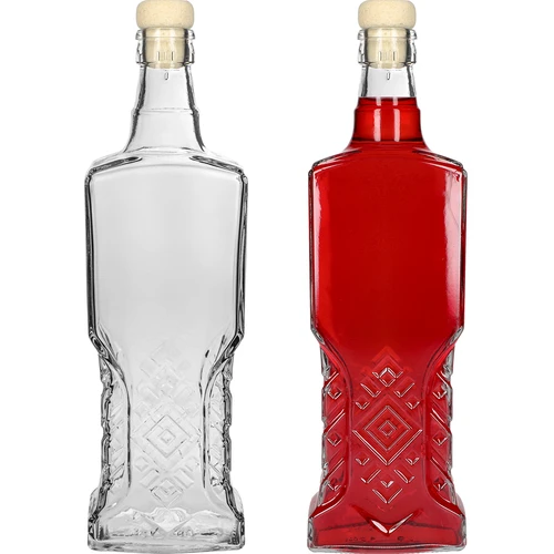 Kredences díszüveg 500 ml, parafadugóval - 4