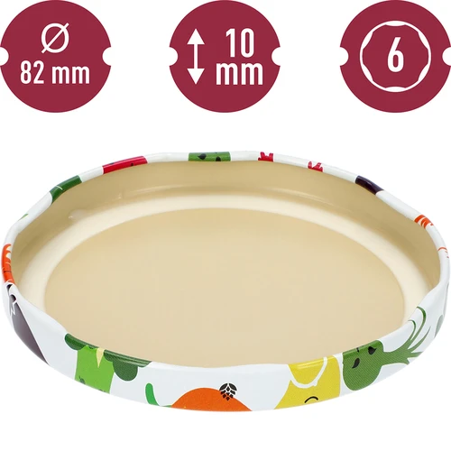 Kupak fi 82/6 zöldséges arcok - 10 db - 4