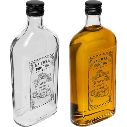 Laposüveg 500 ml csavaros kupakkal, „Házi likőr” felirattal, 1 db - 2