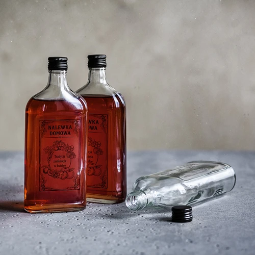Laposüveg 500 ml csavaros kupakkal, „Házi likőr” felirattal, 1 db - 5