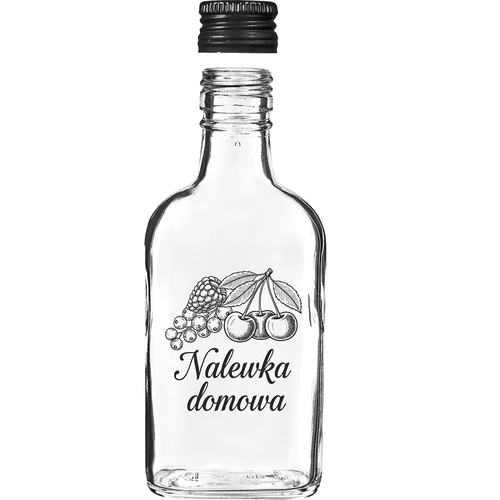 Laposüveg 200 ml csavaros kupakkal, „Nalewka domowa” felirattal, 1 db - 3