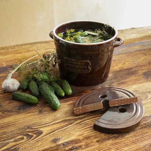 Leszorítókő hordókhoz, kőedényből készült, Ø 15 cm - 8