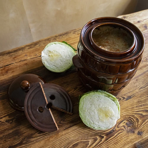 Leszorítókő hordókhoz, kőedényből készült, Ø 15 cm - 10