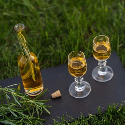 Likőrös üveg 200 ml, 6 db + 6 dugó 23/18 - 9