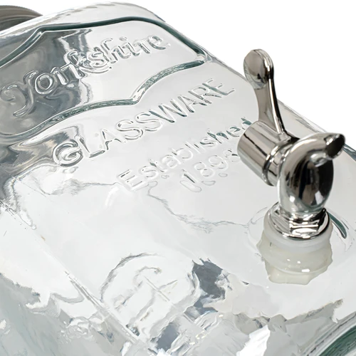 Limonádéadagoló, csappal – üveg, 4 L - 4