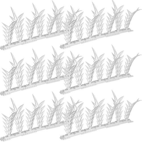 Madarakat riasztó tüskecsíkok, dekoratív, fehér - műanyagból, 6 db - 2