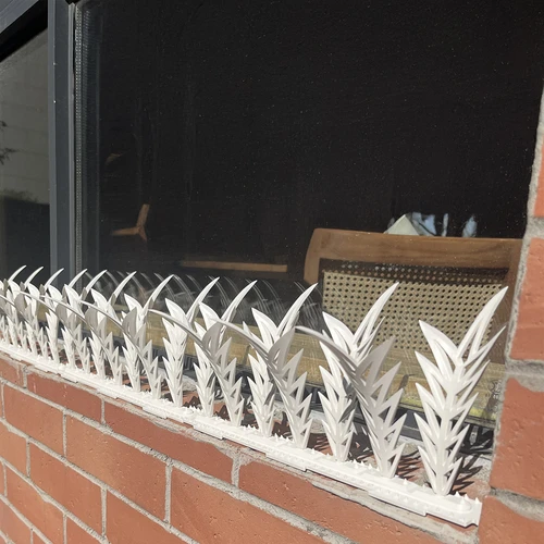 Madarakat riasztó tüskecsíkok, dekoratív, fehér - műanyagból, 6 db - 11