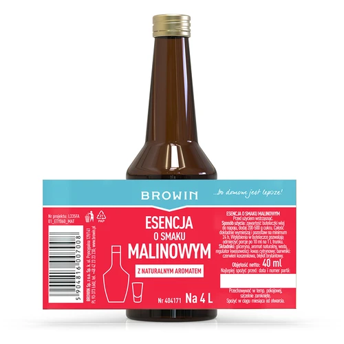 Málna ízű esszencia természetes aromával 4 L-hez - 40 ml - 6