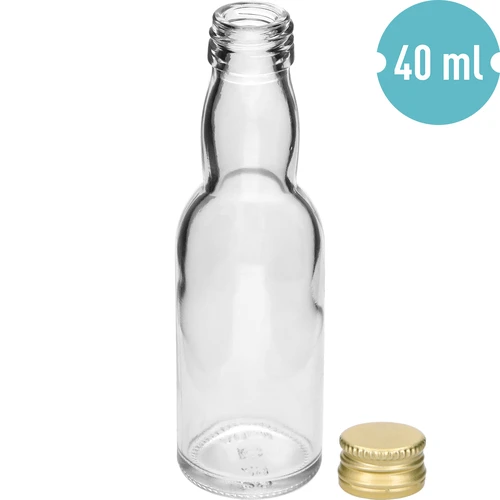 „Maluch” üvegcske aranyszínű kupakkal, 40 ml, 10 db - 6