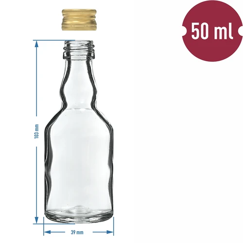 Maluch üveg 50 ml csavaros kupakkal - 10 db. - 6