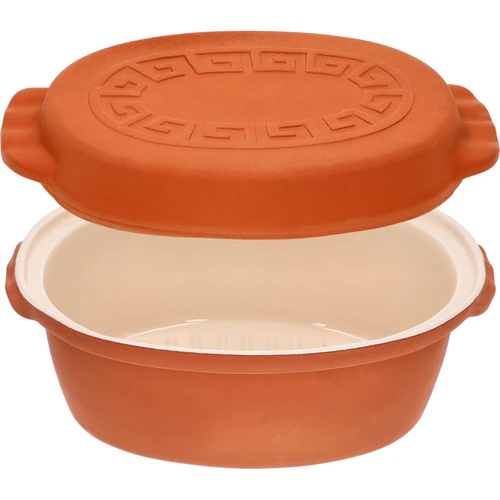 Mázas római tál 4,5 l (meander mintás) - 3