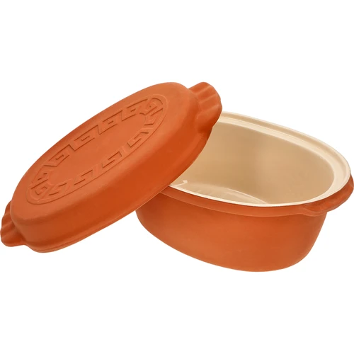 Mázas római tál 4,5 l (meander mintás)