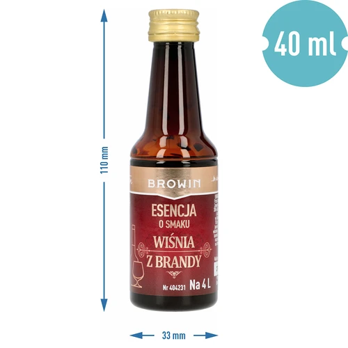 Meggy–brandy ízű esszencia, 40 ml - 4 L-hez - 6