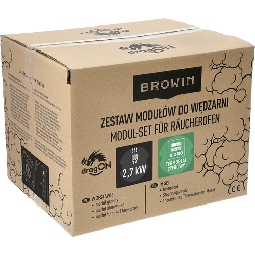 Modulkészlet digitális termosztáttal - dragON 2,7 kW, kerti füstölőkhöz - 9