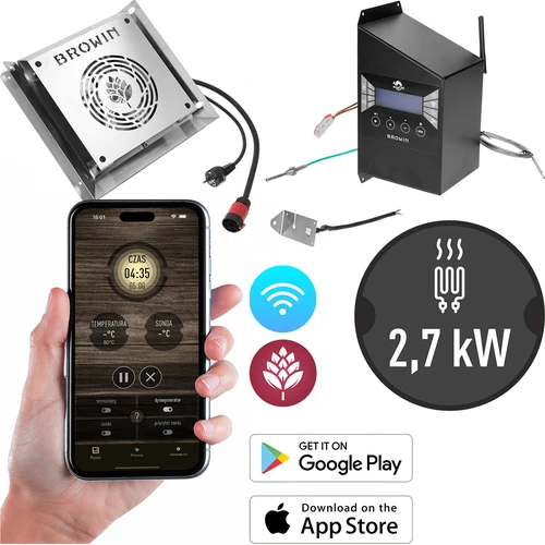 Modulkészlet Wi-Fi-s vezérlővel -dragON IQ 2,7 kW, kerti füstölőkhöz