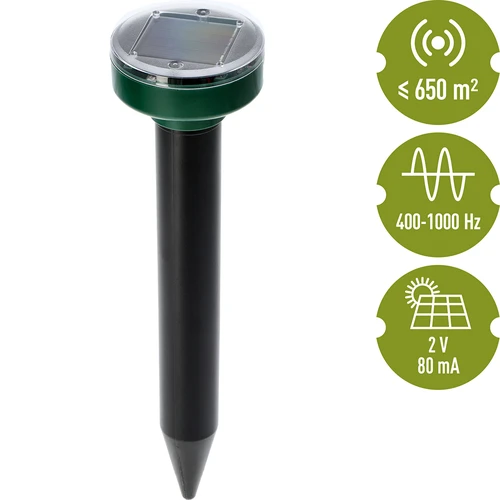 Napelemes vakondriasztó – a kert hatékony, biztonságos és humánus védelmére, 1 db - 7