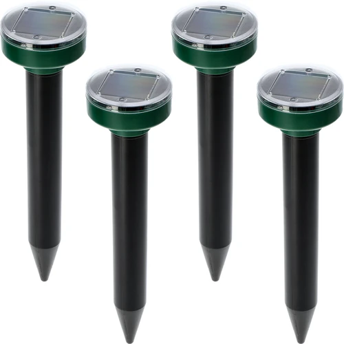 Napelemes vakondriasztó – hatékony, biztonságos és humánus kertvédelem, 4 darabos készlet.